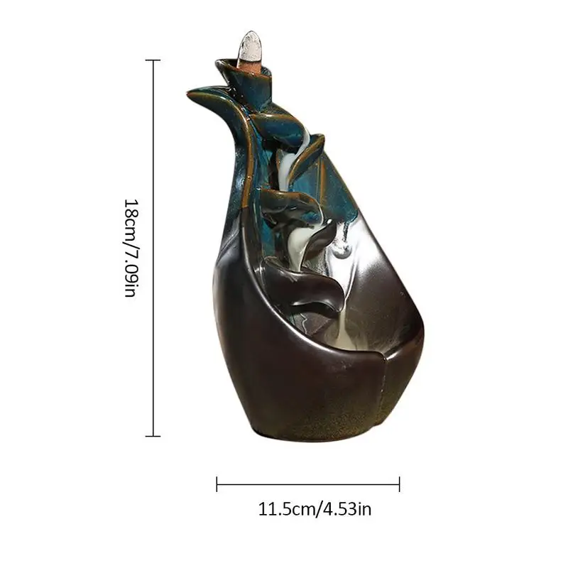 Новый керамический обратный поток ладана горелка водопад дым ладан держатель