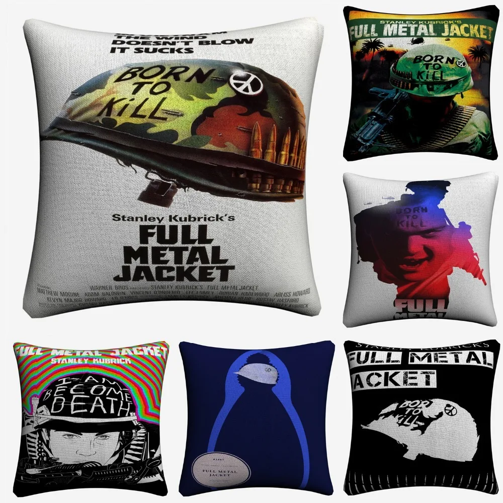 Full Metal Jacket War Movie Art Decorative Cotton Linen Cushion Cover 45x45 cm For Sofa Chair Pillowcase Home Decor Almofada | Дом и сад