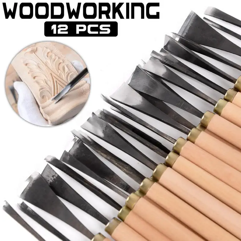 

12 PCS Wood Carving Root Carving Woodworking Carving Tool Set