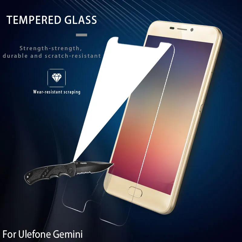 Ультратонкое защитное закаленное стекло для телефона Ulefone Gemini 5 дюйма Pro|Защитные
