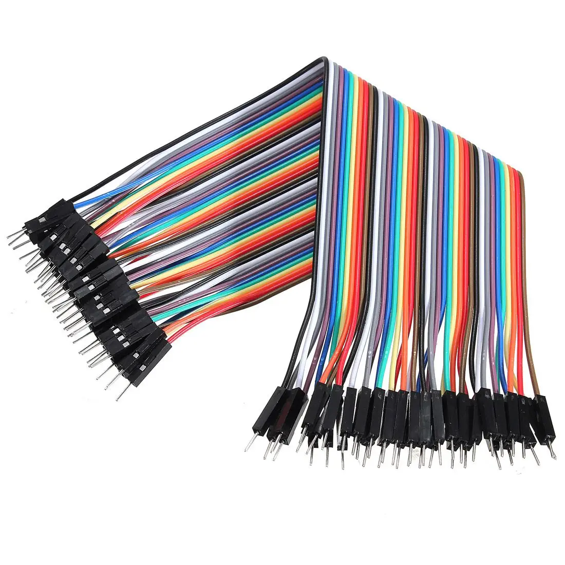Мужской и мужской цветной макетный кабель Jump Wire Jumper Для Arduino Shield 40 шт 20 см 2 54 мм 1 p-1