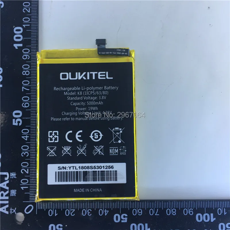 Мобильный телефон батарея для OUKITEL K8 5000 мА/ч 6 0 дюймов MTK6750T дать разбирать