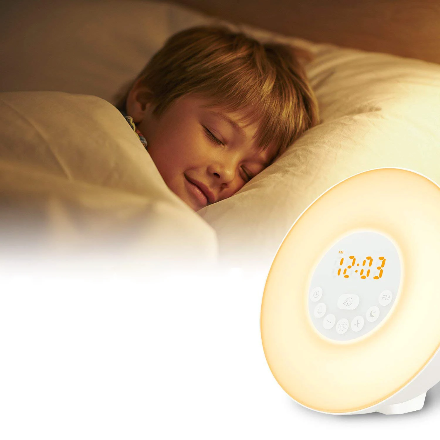 IG-Alarm Clock Wake Up светильник-Sunrise/Sunset Simulation настольная прикроватная лампа Защита глаз