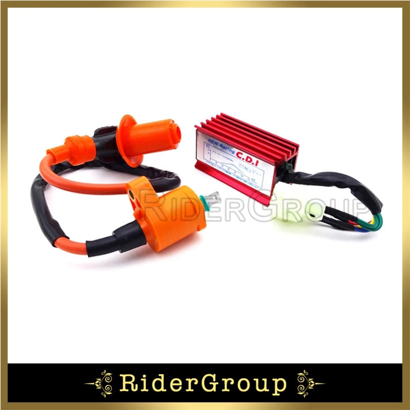 6 контакты провода AC CDI Box + гоночная Катушка зажигания для китайского GY6 50cc 125cc 150cc