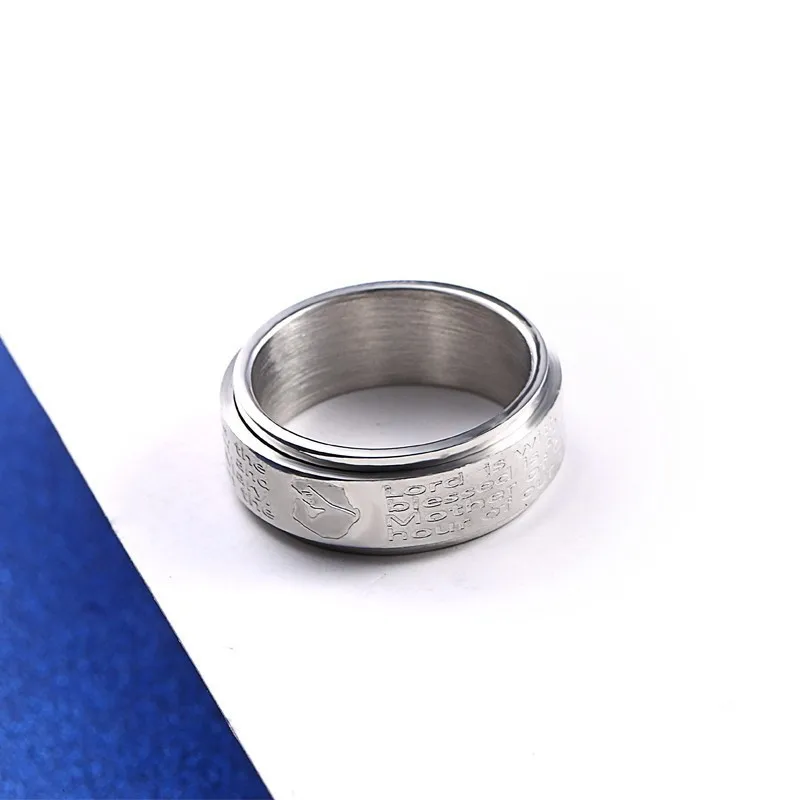 Женское Молитвенное религиозное кольцо Anillos серебряное золотое из нержавеющей