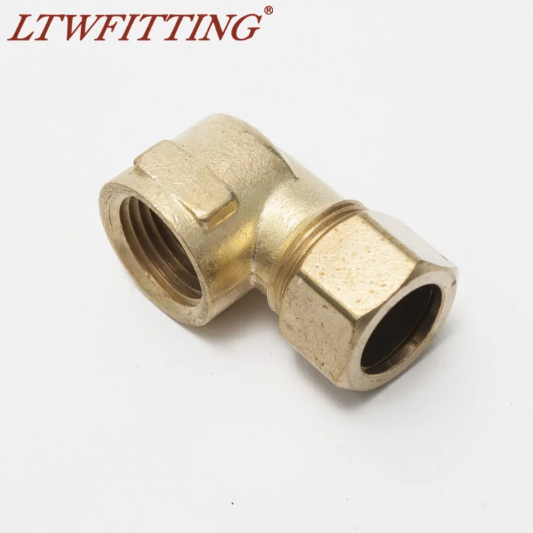 

LTWFITTING 5/8" OD x 1/2" Female NPT 90 Deg Compression Elbow,BRASS COMPRESSION FITTING