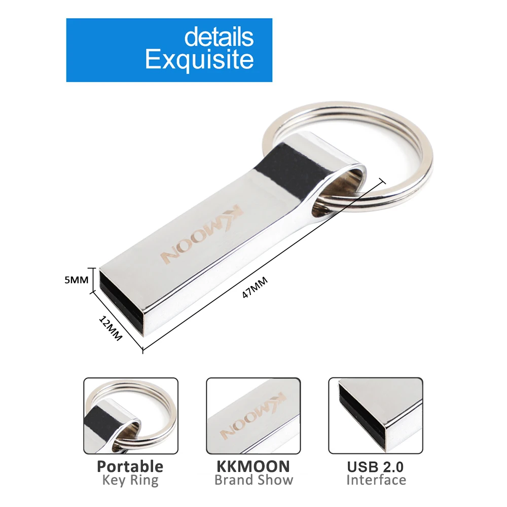 KKMOON CW10058 флеш накопитель с ручкой Zinc Alloy USB 64Гб/32 ГБ флэш памяти Ёмкость 2 0 Pendrive USB2.0