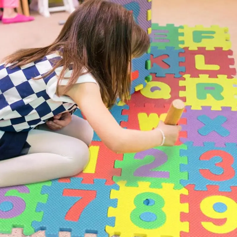 36pcs/Set Kids Alphabet Letters Numerals Foam Puzzle Pad Rug Soft Floor Play Mat Learning Educational Toys For Children | Игрушки и