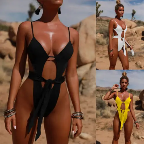 Женский купальник бикини купальный костюм с открытой спиной Цельный монокини