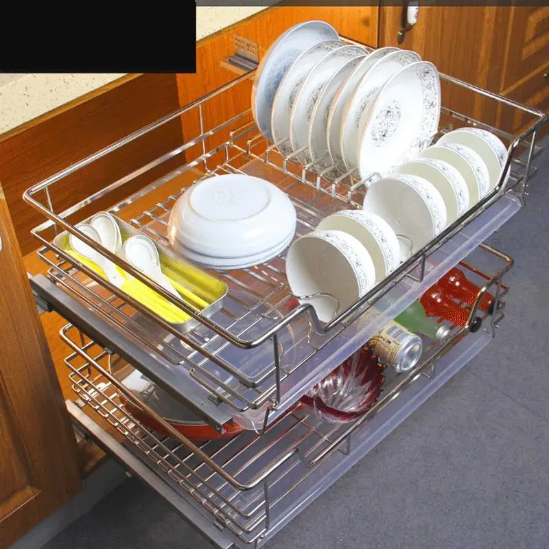 Platos And Organisadores Para Armario De Cosina Органайзер из нержавеющей стали Cozinha Cocina корзина для