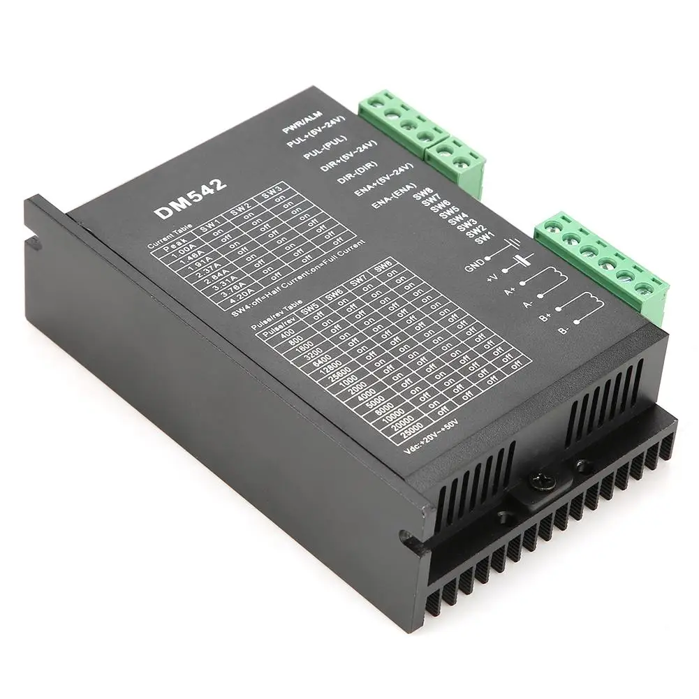 2 фазный Драйвер шагового двигателя Newstyle DM542 серия 57/86 драйвер 18 48VDC peak 4.2A|Драйвер
