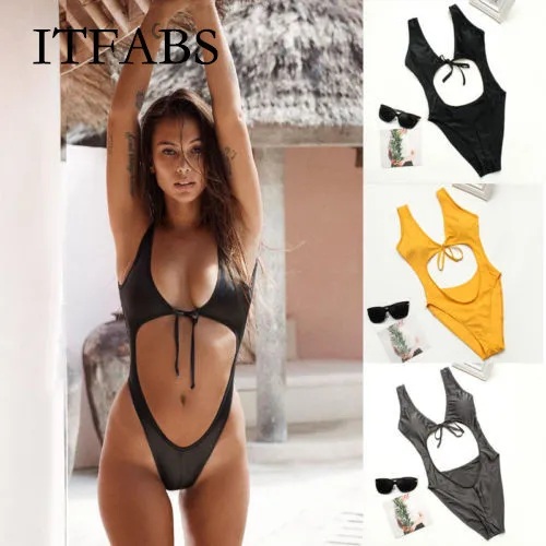 Женские цельные костюмы ITFABS купальник 2019 сексуальное бикини пуш ап с цветочным