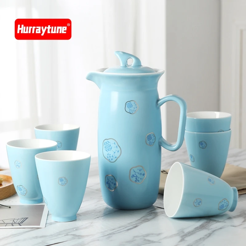 

Porcelain cold kettle set european-style large capacity household cold kettle teapot tea set water cup set
