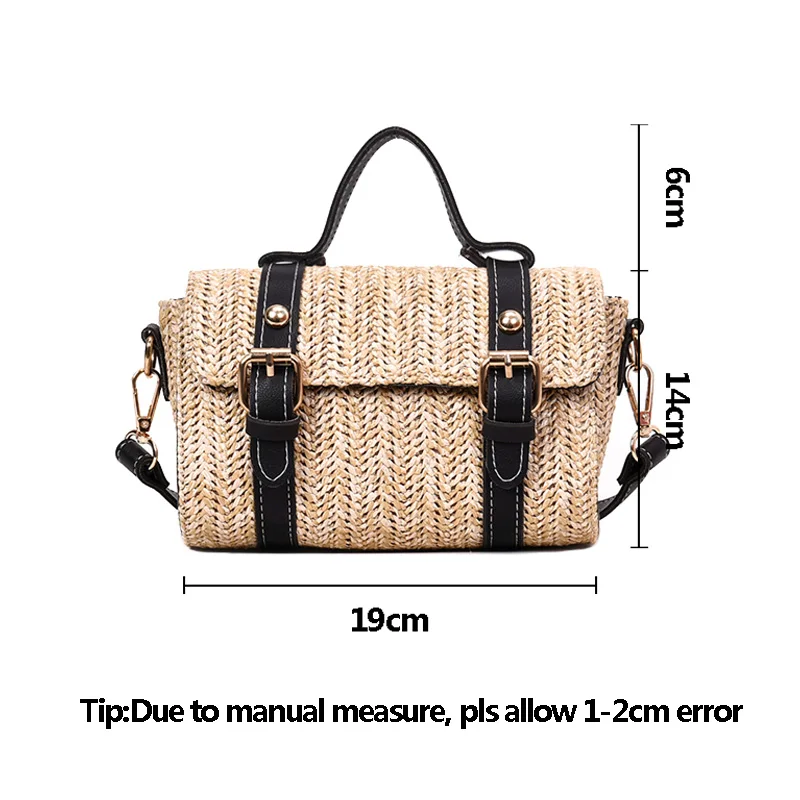 Женская летняя модная сумка INS популярная женская Повседневная Соломенная Сумка