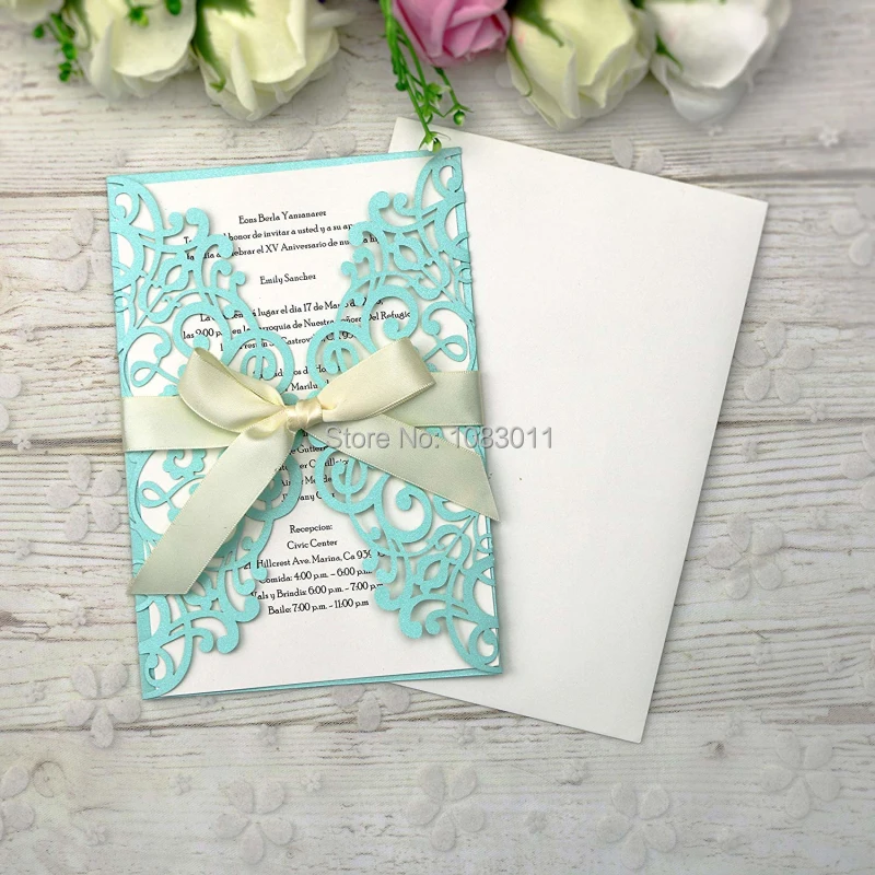 20 шт. карточки с лентой для свадебной вечеринки|Открытки и приглашения| |