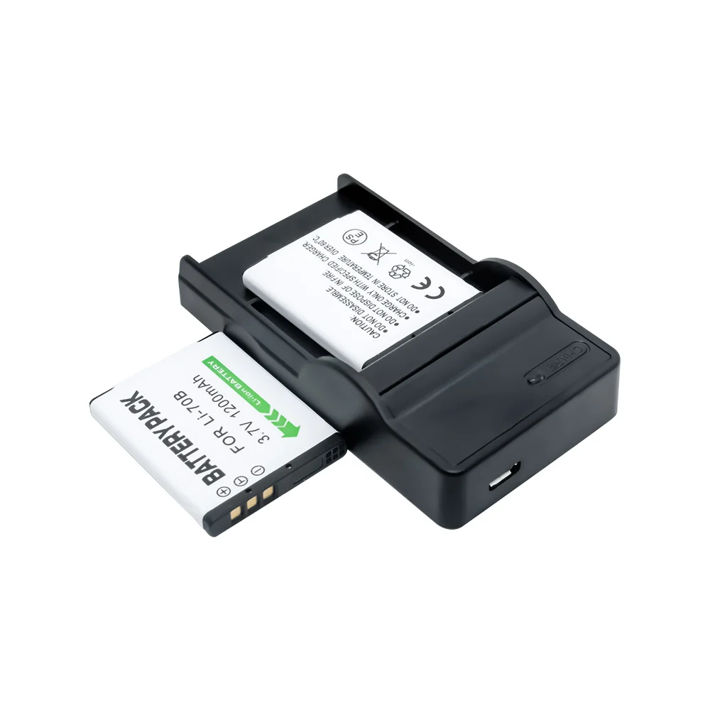 2 шт LI 70B батареи камеры и USB зарядное устройство для Olympus VG 120 140 130 камеры|Цифровые