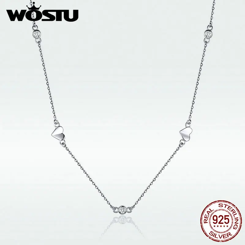 WOSTU 2020 Новое поступление подлинное ожерелье из стерлингового серебра 925 пробы