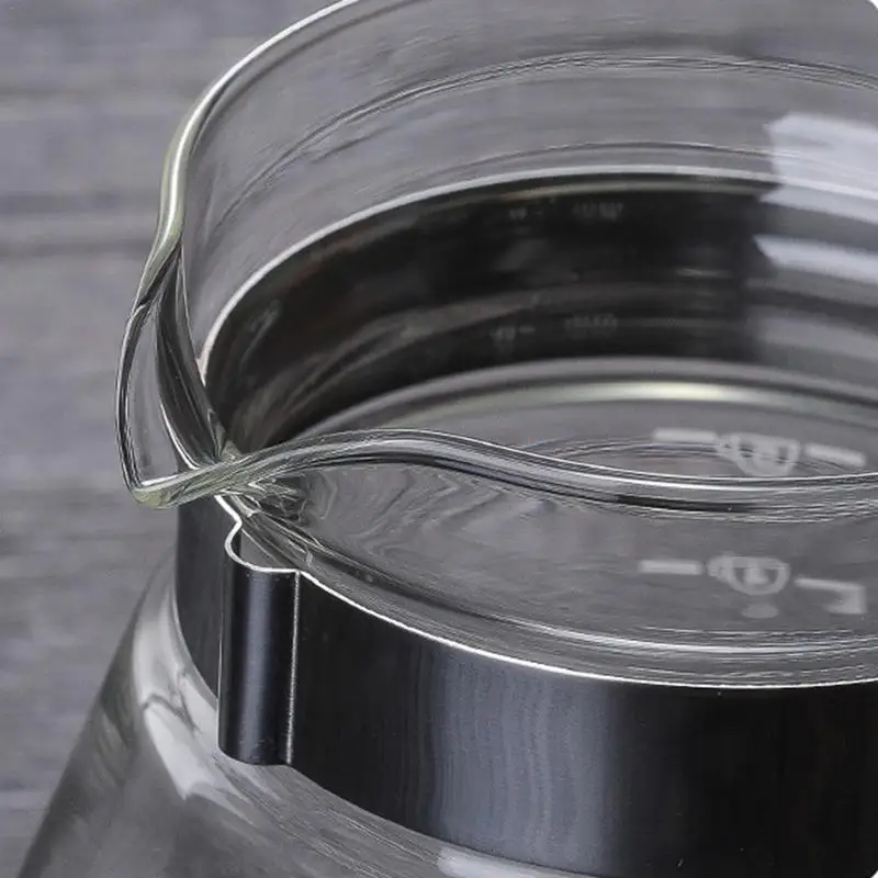 Высокое боросиликатное стекло ручной кофейник высокая термостойкость