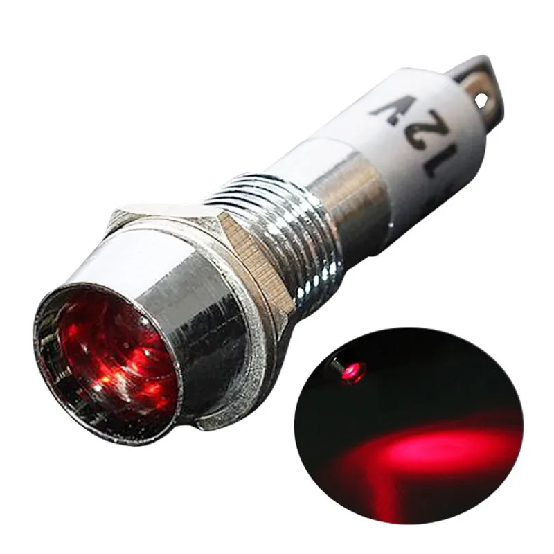 Светодиодная панель приборов для автомобиля 8 мм сигнальная лампа управления