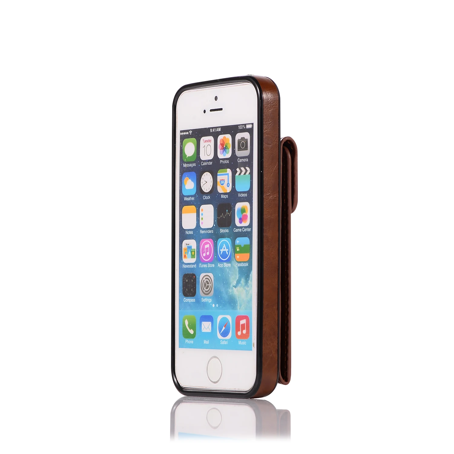 For iPhone SE 5SE 5 5S Phone Case Leather Anti-scratch Protective with Kickstand &amp Card Pocket for |