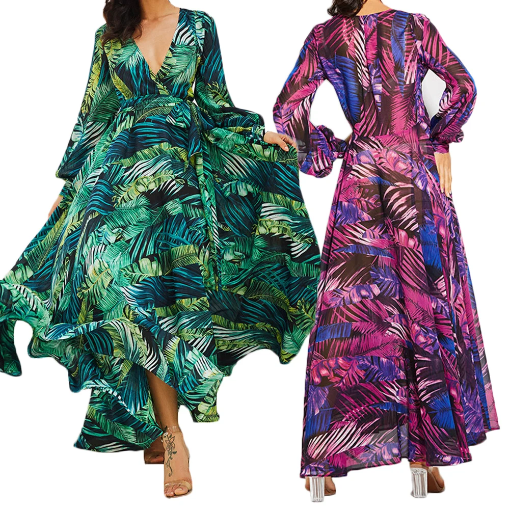 Женщины лето 2019 длинное платье макси в стиле бохо вечерние пляжные платья летнее