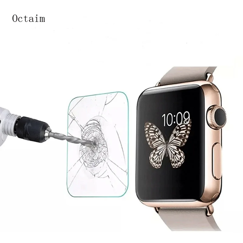 Защита экрана для Apple Watch Series 2 3 4 1 не полное покрытие закаленное стекло пленка iWatch