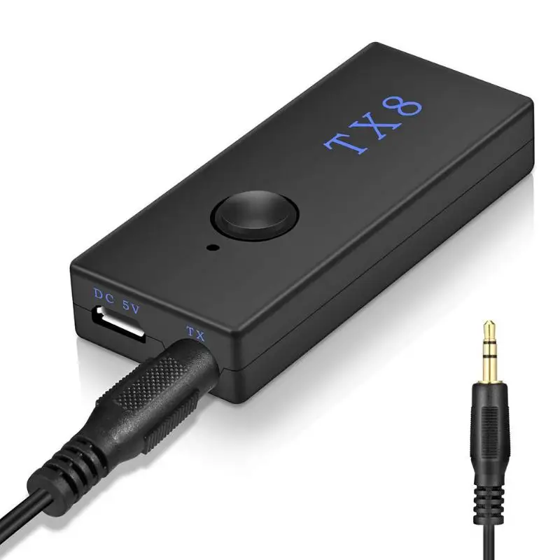 TX8 Bluetooth4.2 передатчик беспроводной RCA 3 5 мм аудио адаптер для ТВ наушников
