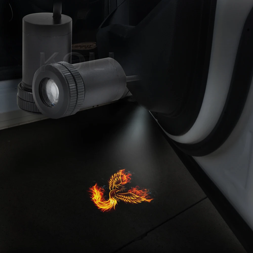 2x огненный Феникс логотип Автомобильная дверь приветственная лампа