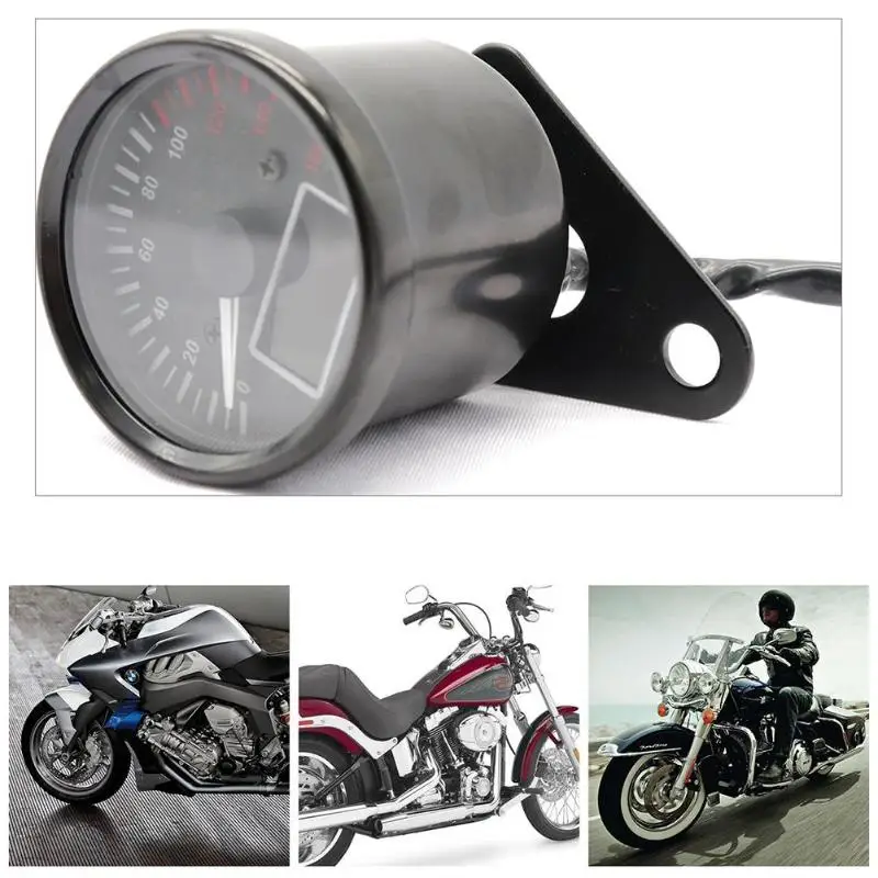 Универсальный 12 В мотоцикл спидометр подсветка цифровой топливный метр одометра