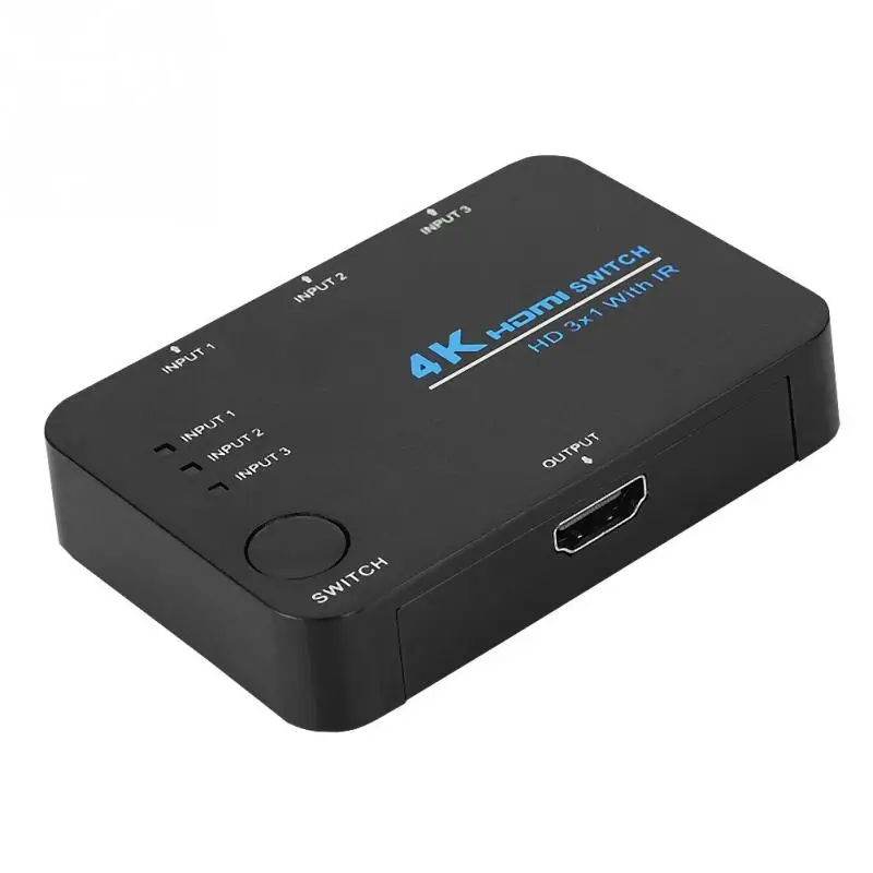 Видео высокого Разрешение 4 K Ultra HD HDMI коммутатор 3X1 3 в 1 из 1080 P Video Splitter конвертер