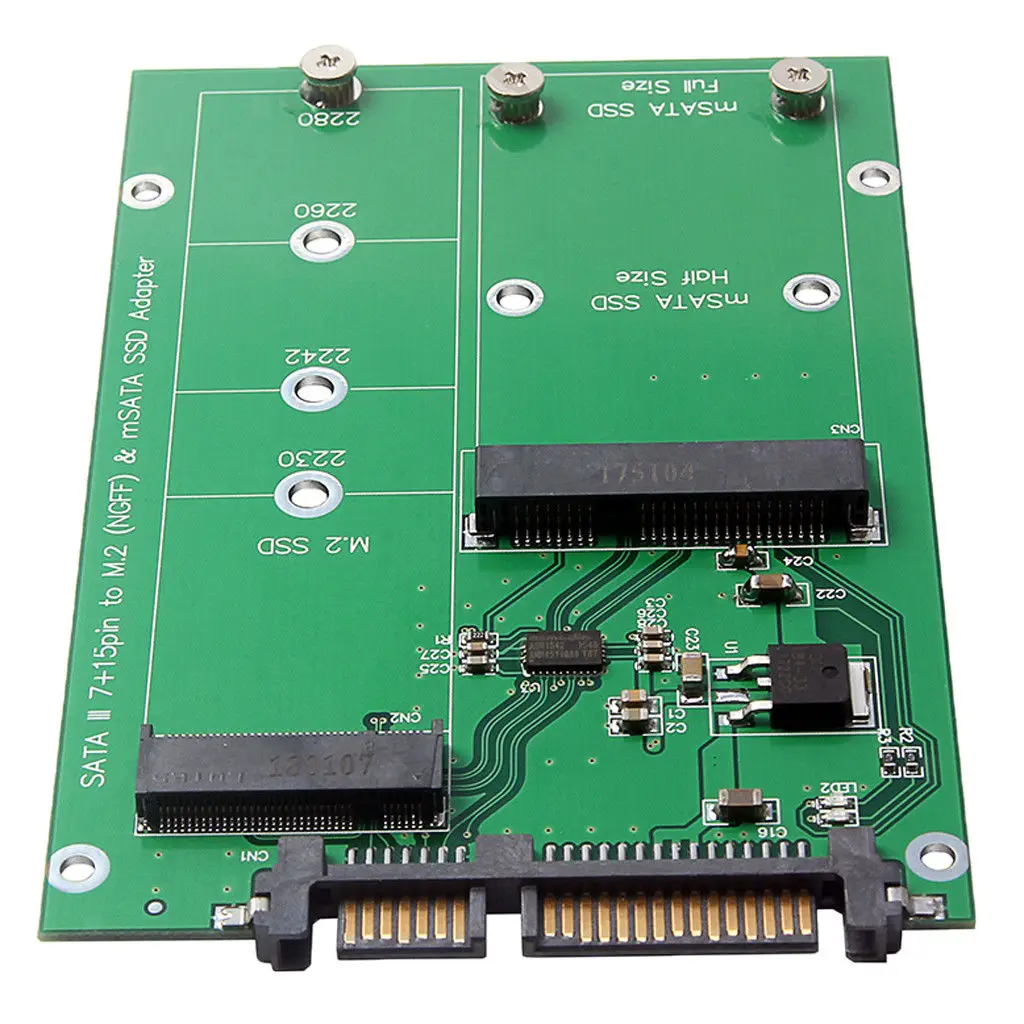 Hot 2 5 дюймовая карта конвертера M.2 NGFF MSATA в 1 с разными размерами SSD на SATA III|Платы