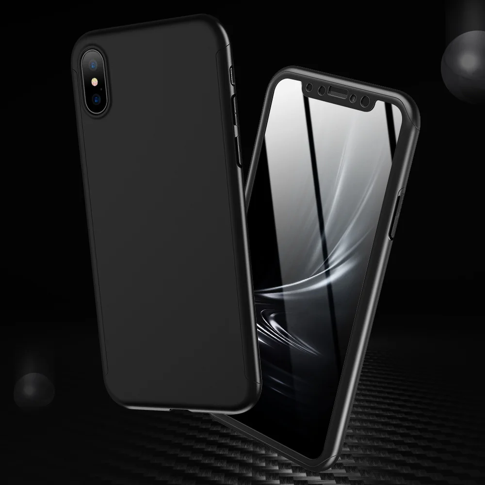 KISSCASE 360 чехол для iPhone 6 S 7 8 плюс 5 5S XR XS макс. закаленное стекло спереди задняя