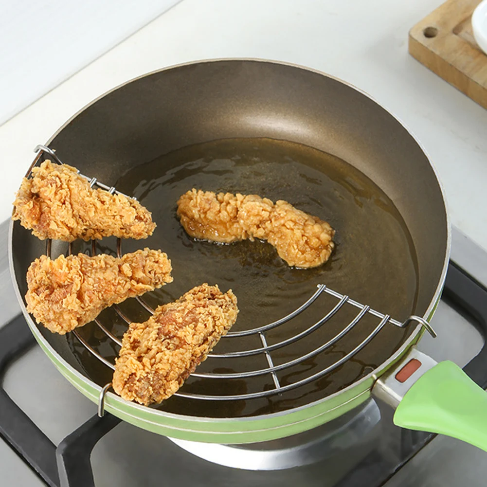 Боковая полка для слива масла полукруглая из нержавеющей стали кухонный