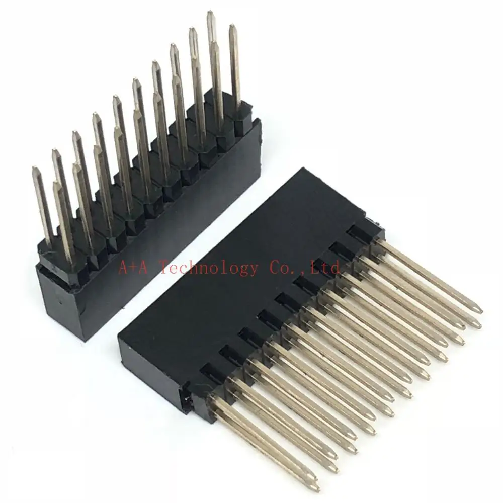 5 шт. PC104 20 контактов 2x10 2 54 мм шаг Женский штыревой разъем полоса с золотым