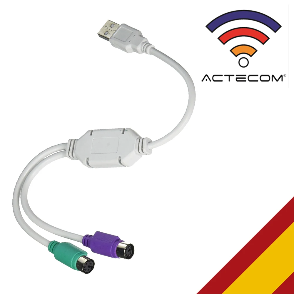 Адаптер для кабеля ACTECOM USB-конвертер двойной компьютер PS2 | Мобильные телефоны и