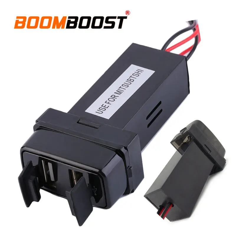Автомобильное зарядное устройство с двумя usb портами для Mitsubishi 12 В 2.1A USB|Кабели