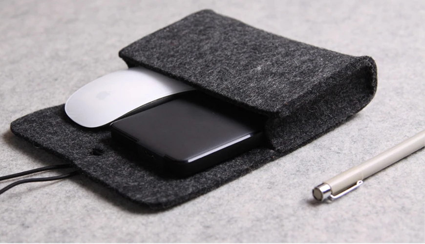 Мини фетр сумка power Bank для хранения данных кабель мышь дорожный Органайзер | Дом и