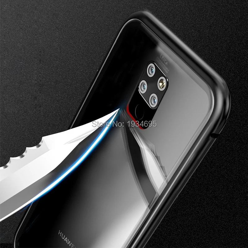 HUAWEI Mate 20 Pro Magnetic Adsorption Case Ultra Phone For Huawei X Magnet Tempered Glass |