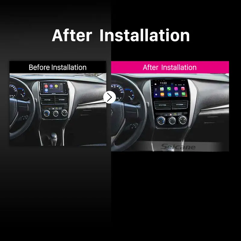 Seicane 9 дюймов автомобильный стерео Android 8 1 GPS навигация для 2018 Toyota vios ручное