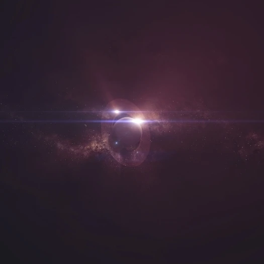 Вид далекого газового гиганта в бинарной солнечной системе плакат печать (19x10) |