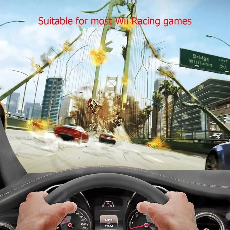 АБС пластик руль для Wii Mario Kart Racing Games пульт дистанционного управления геймпад