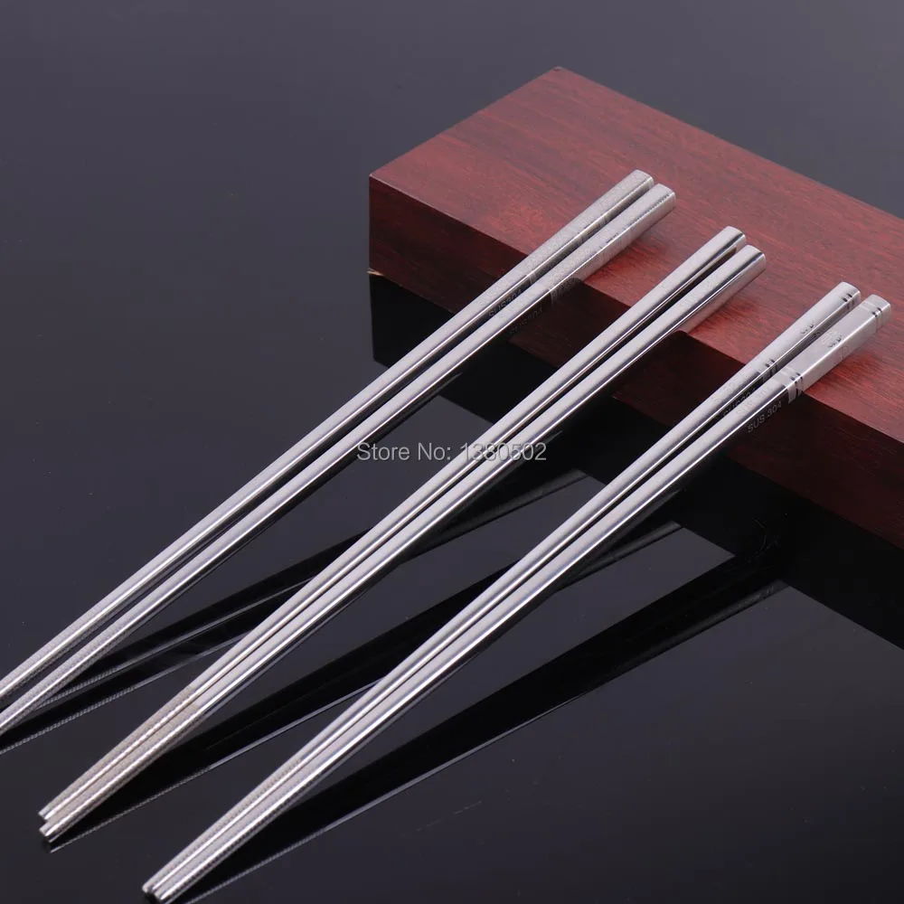 6Pairs /lot 304 Stainless Steel personality Non-Slip Reusable Portable Metal Chopstick for Food | Дом и сад