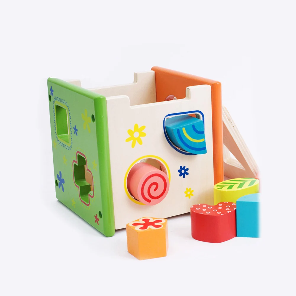 Красочная интеллектуальная коробка мелко обработанная деревянная форма для