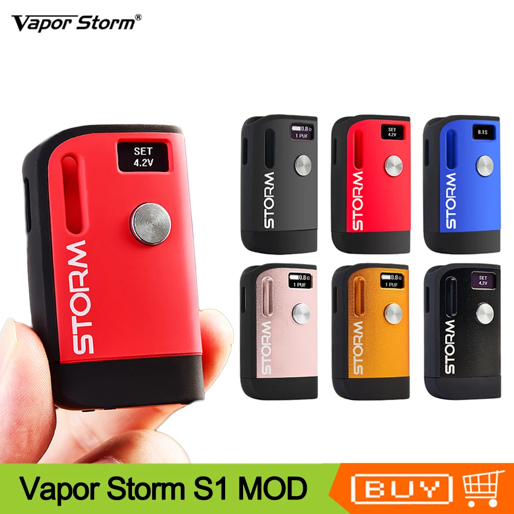 Оригинальный мод Vapor Storm S1 CBD встроенный аккумулятор 800 мАч экран OLED электронная