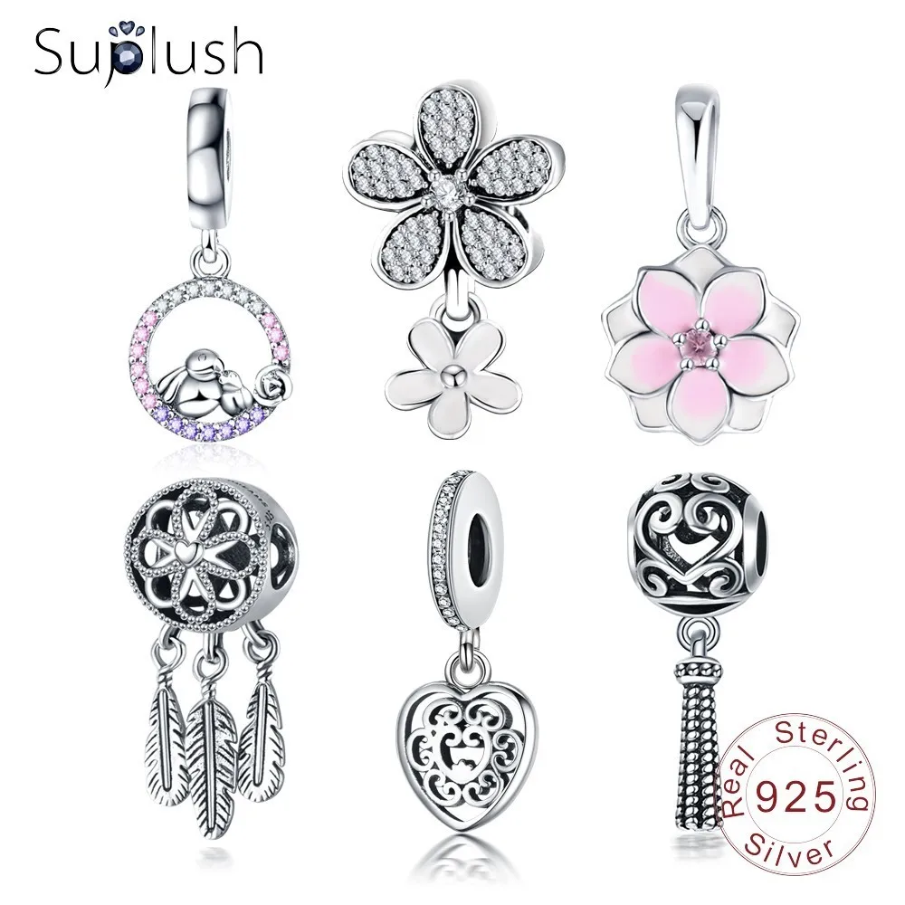 Подвеска Suplush из серебра S925 пробы оригинальный брендовый браслет ожерелье сделай