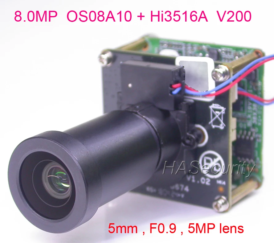 1/1 МП (4K/2K) H.265 IPC. 8 &quotOmniVision OS08A10 CMOS датчик Hi3516A V200 IP камера видеонаблюдения PCB модуль