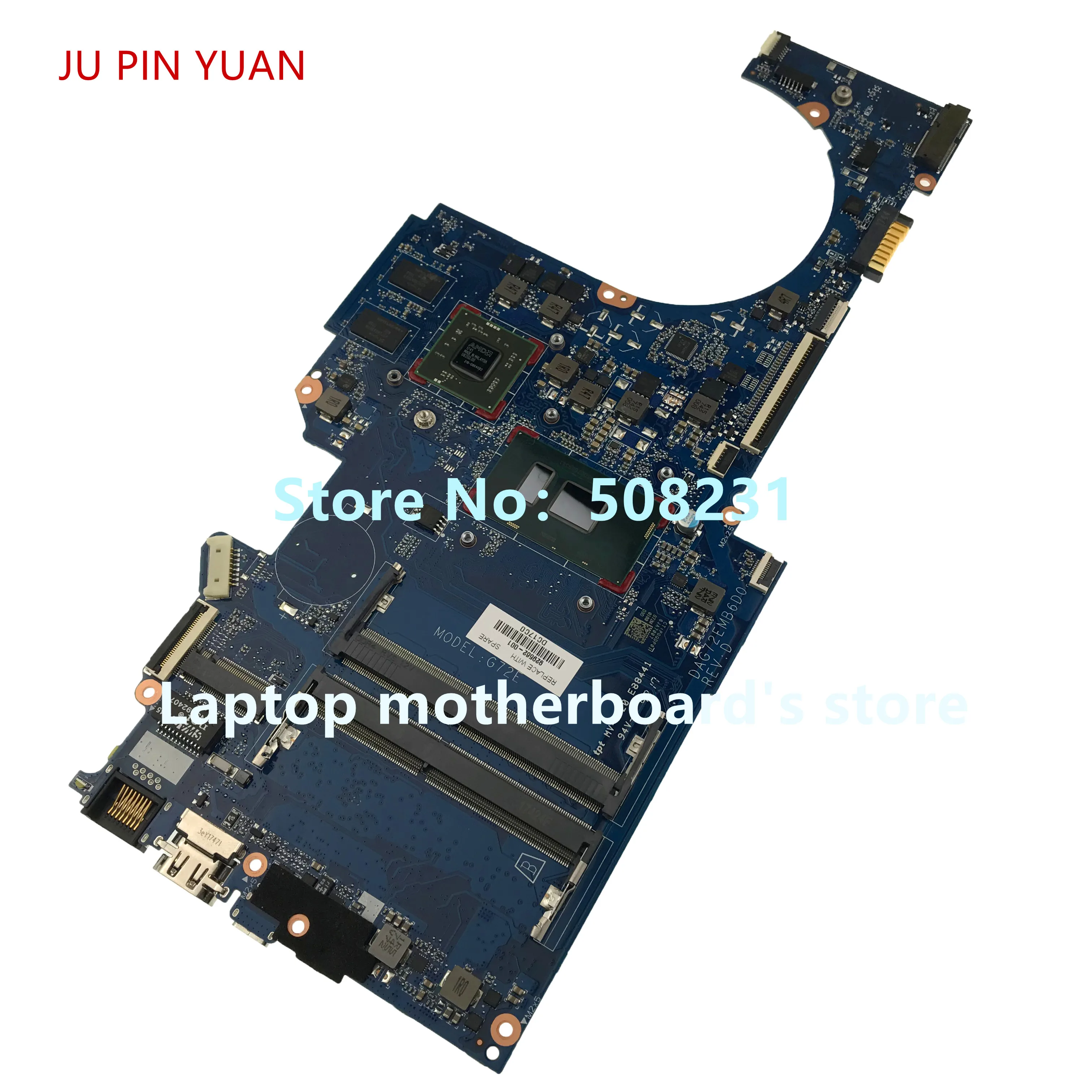 JU PIN YUAN 929562 601 G72E DAG72EMB6D0 материнская плата для ноутбука HP 14 BP bp038TX ноутбук ПК 530 дюйма