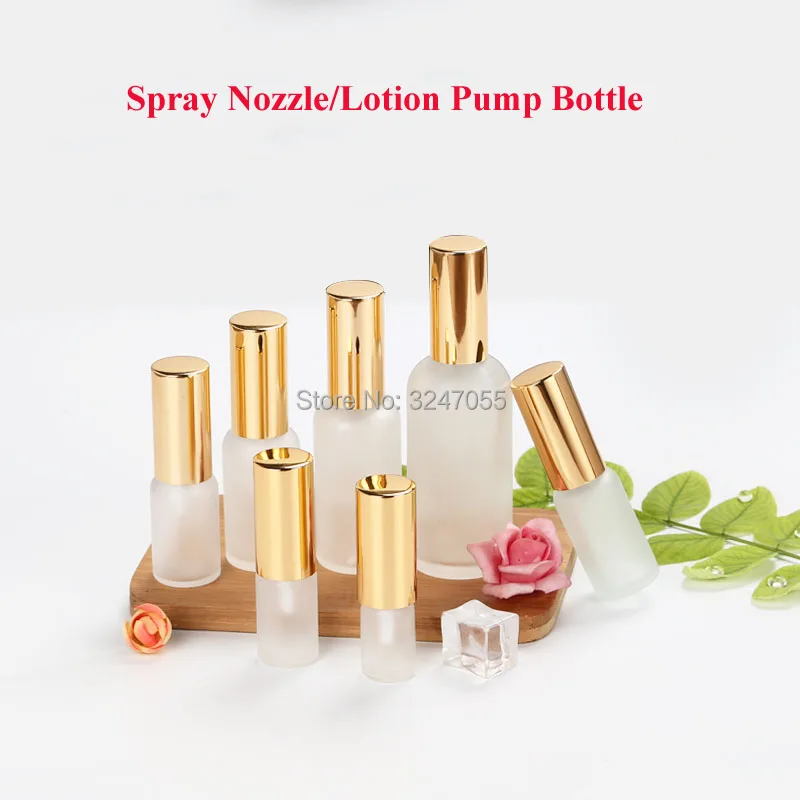 

5ml10ml15ml20ml30ml50ml100ml стеклянная Косметическая прозрачная матовая основа/наглазник/флакон с насосом для лосьона, контейнер для парфюма/тонера