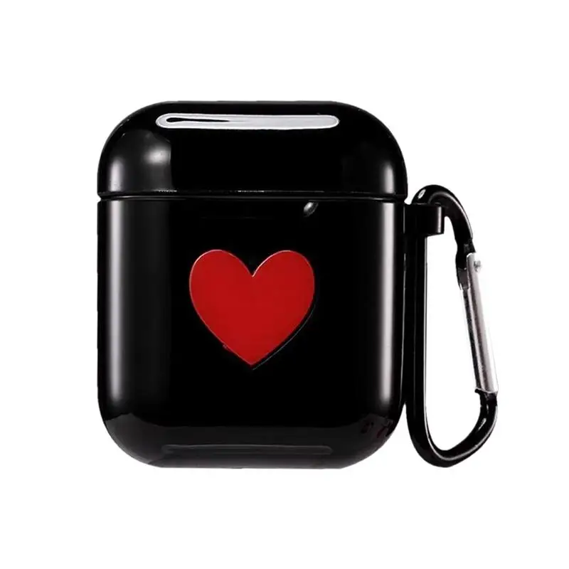 Bluetooth беспроводная коробка для наушников милая форма сердца Apple AirPods TPU