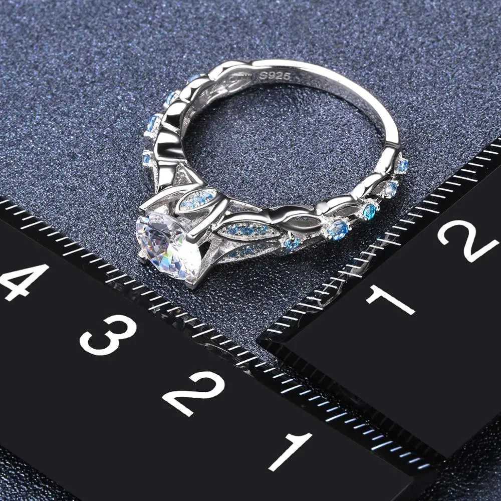 Женское Винтажное кольцо Настоящее серебро 925 пробы 2.81ct круглый бриллиант CZ